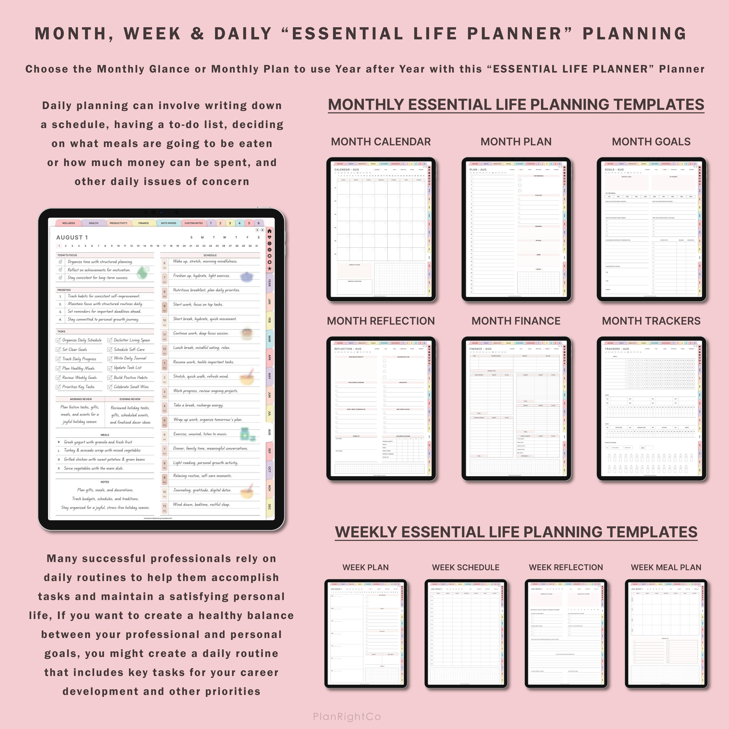 Digital Life Planner, Ultimate Life Planner Google, All in One Life ...