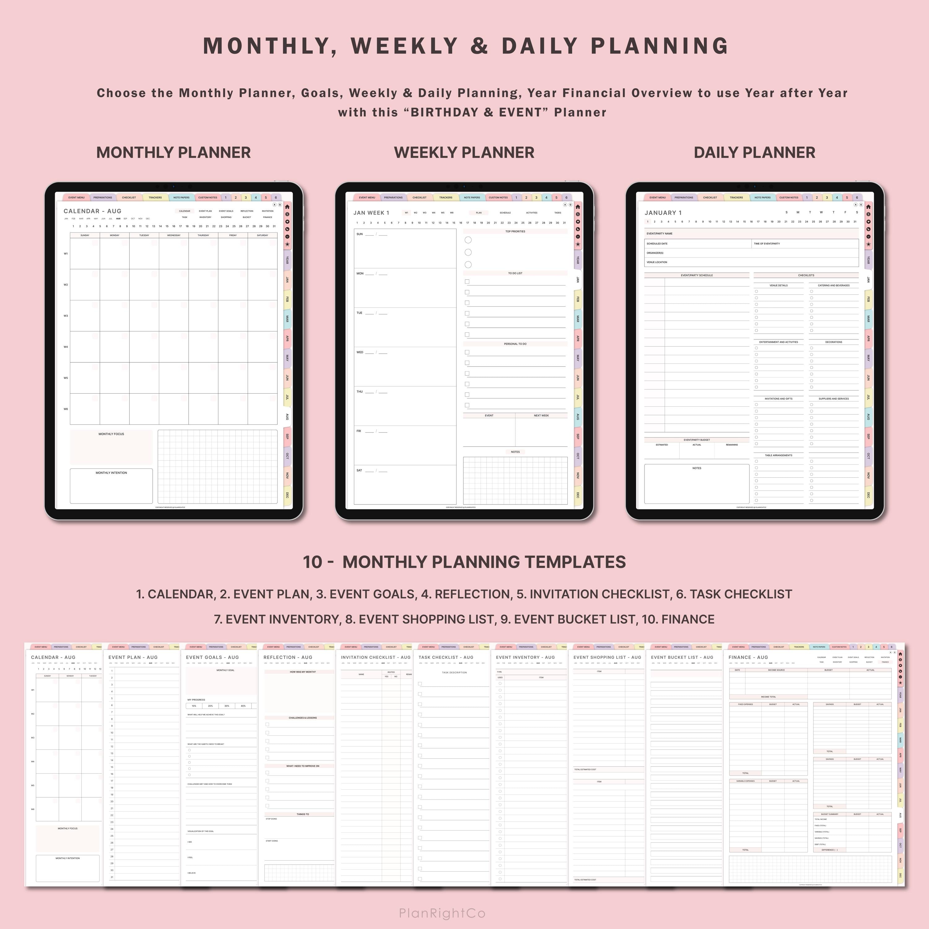 Digital Event Planning Book, Digital Event Planner, Event Planning ...