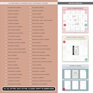 Ultimate Printable Planner Whole Shop Bundle | Daily Weekly Monthly ...