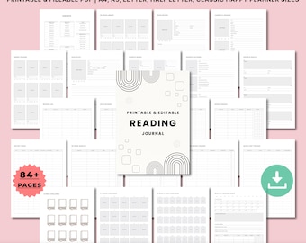 Utskrivbar läsdagbok | Bokspårnings- och recensionssidor | Läsutmaning | Bokhyllelogg | Brevinlägg i A4 A5 | Läsplaneringspaket