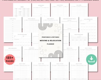 Moving & Relocation Planner Printable | Moving Checklist Binder | Packing Lists, New Home Organizer, Moving Labels | Budget Tracker PDF