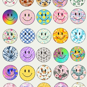 Smiley Face PNG Digital Download File Bundle