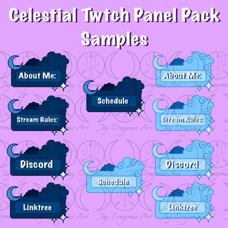 Celestial Twitch Panel Pack - Etsy