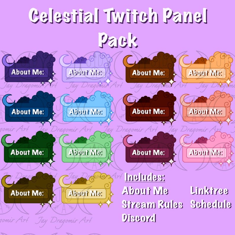 Celestial Twitch Panel Pack - Etsy