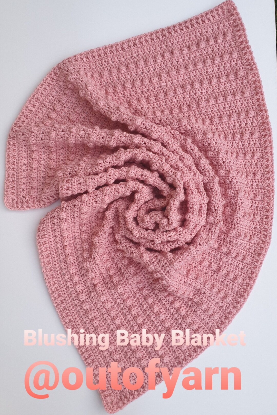 Blushing Baby Blanket Crochet Pattern, Newborn/ Baby Gift, Easy Blanket