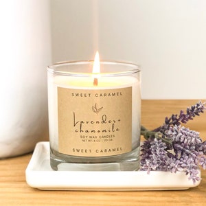 Lavender Soy Candle: Aromatherapy Scented Candle, Non-Toxic
