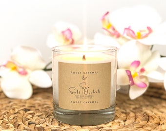 Sea Salt & Orchid Soy Candles, Summer Candles, Homemade Candles, Sea Salt and Orchid Soy Candle, 4 oz Candle, Candle Gift, Gift for mom