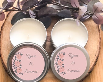 Wedding Candle Favor, 4 oz Candle, Wholesale Candles, Personalized Candles, Custom Candles, Set of 10 Candles