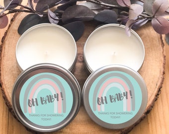 Baby Shower Favors For Girls and Boy, 4 oz Candle, Set 10 Candles, Wholesale Candles, Personalized Candles
