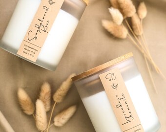 Candle DUO, Large Soy Candle, Wood Wick Candles, Handmade, Vegan, Gift, Scented, Non Toxic