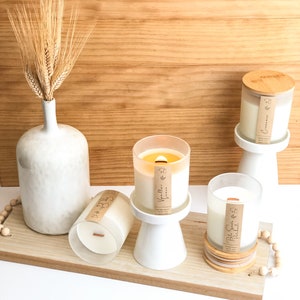 Large Wood Wick Soy Candles, Handmade, Holiday Gift, Christmas Gift, Birthday Candle, Friendship Gift, Party Favor, Bridesmaid Gift