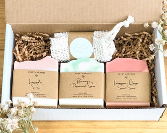 Soap Gift Box Options, Handmade Soap bar, Personalized Gift, Housewarming Gift, Bridal shower, Thank you Gift, Birthday Gift, Care Package