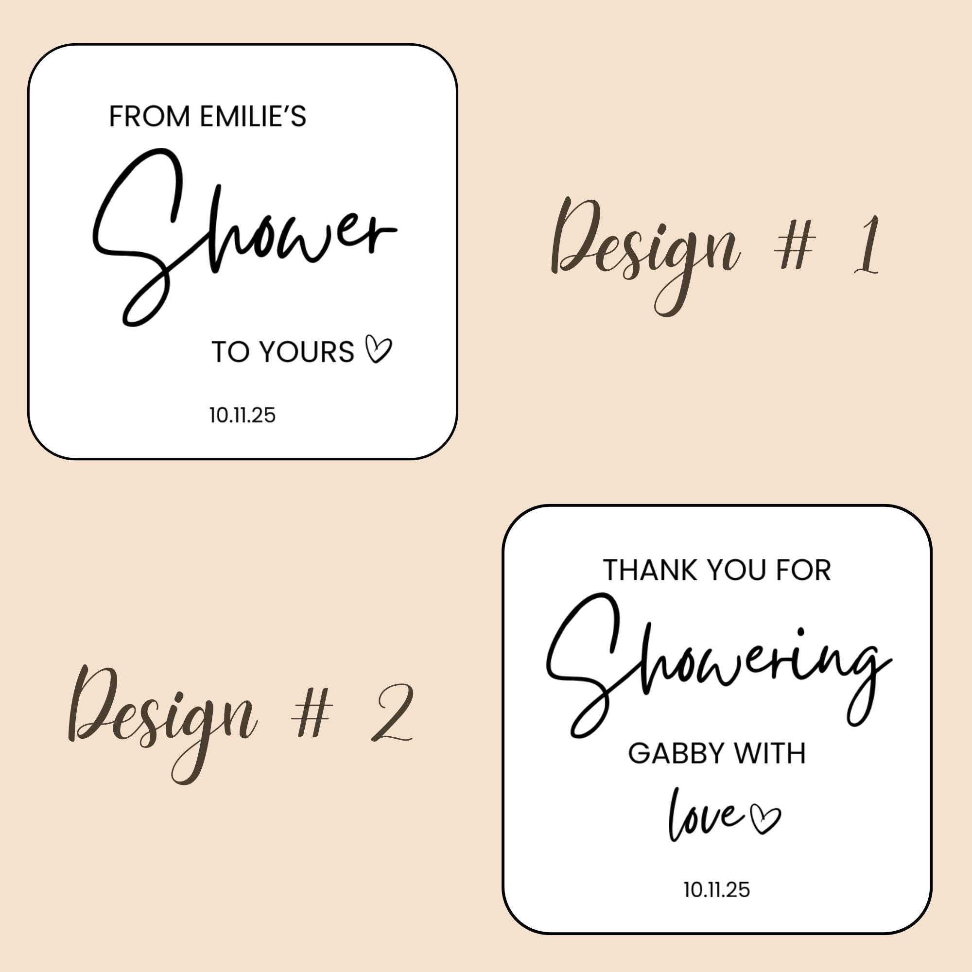 Personalized Candle Party Favors, Bridal Shower, Baby Shower & Wedding ...