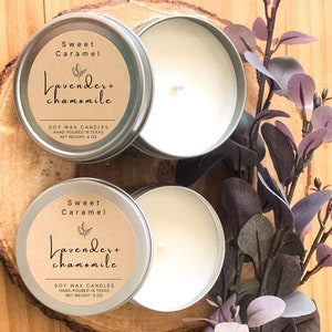 Homemade Soy Candles, Candle tins, 8 oz Candles, Birthday Gift, Party Favors, Summer scents, Scented, Handmade