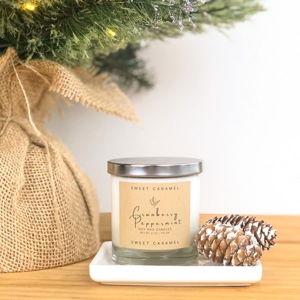 Christmas Candle, Winter Candles, Holiday Candle, Soy Candle Handmade, Christmas Gift, Stocking Stuffer, Birthday Candle, Vegan, Natural