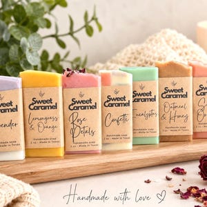 Mini Soaps, Handmade Soap Bar - Half Size, Party Favor Soap, Baby Shower & Bridal shower Favor, Hostess Gifts, Birthday Gift