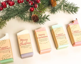 Personalized Family Christmas Gift, Stocking stuffers, Handmade Custom Soap Bars, Holiday, Wholesale prices