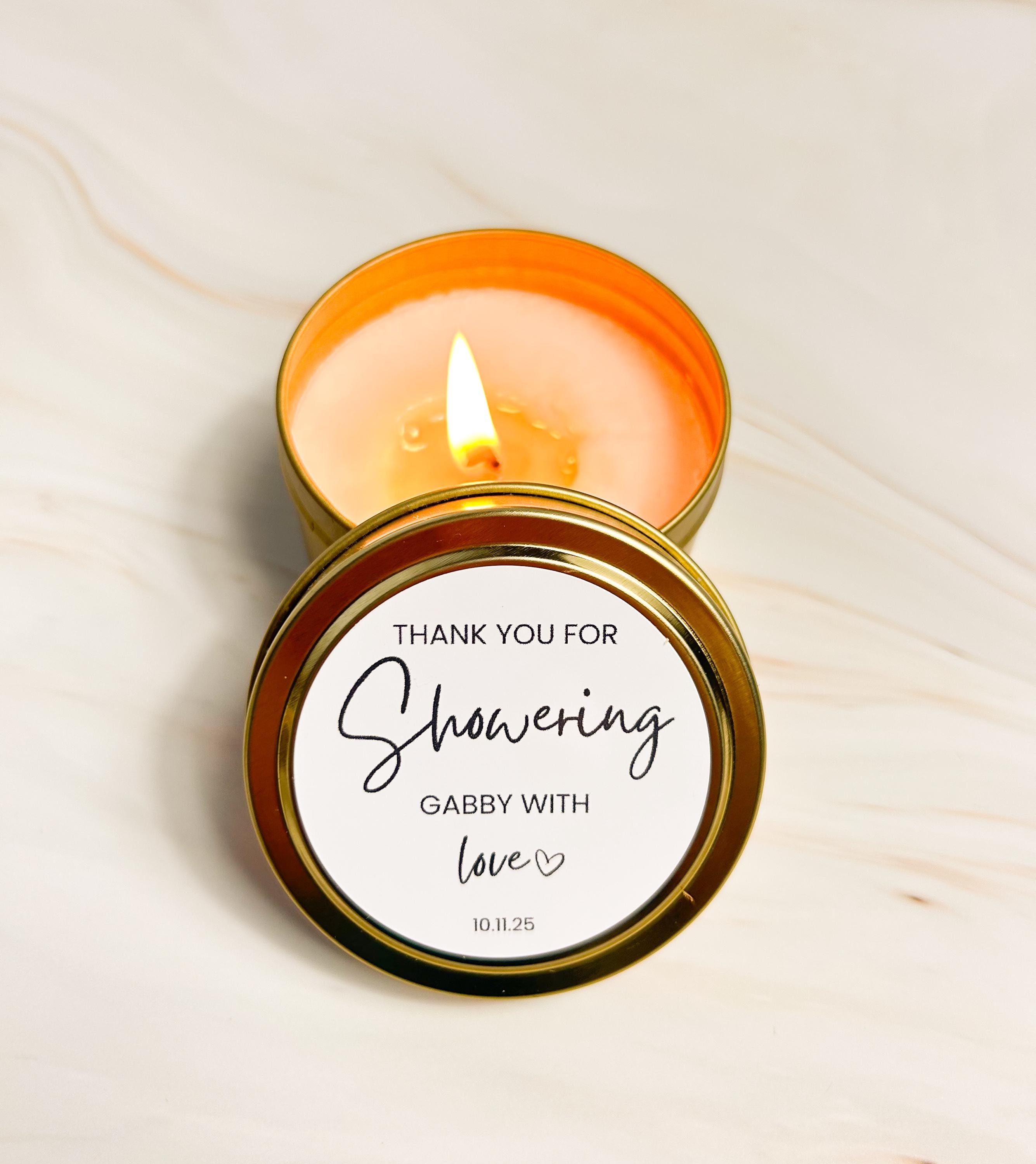 Personalized Candle Party Favors, Bridal Shower, Baby Shower & Wedding ...