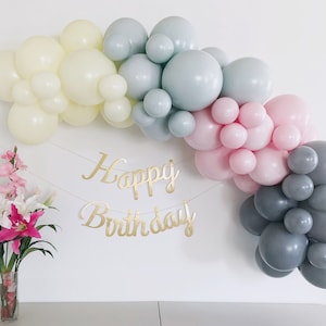 DIY Double Stuffed Qualatex Neutral Balloon Garland Kit, Custom Matte Boho Balloon Arch, Birthday Party, Baby Shower, Wedding Decoration