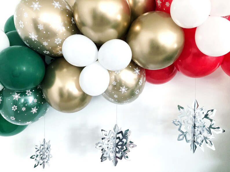 DIY Christmas Balloon Garland Kit Double Stuffed Etsy