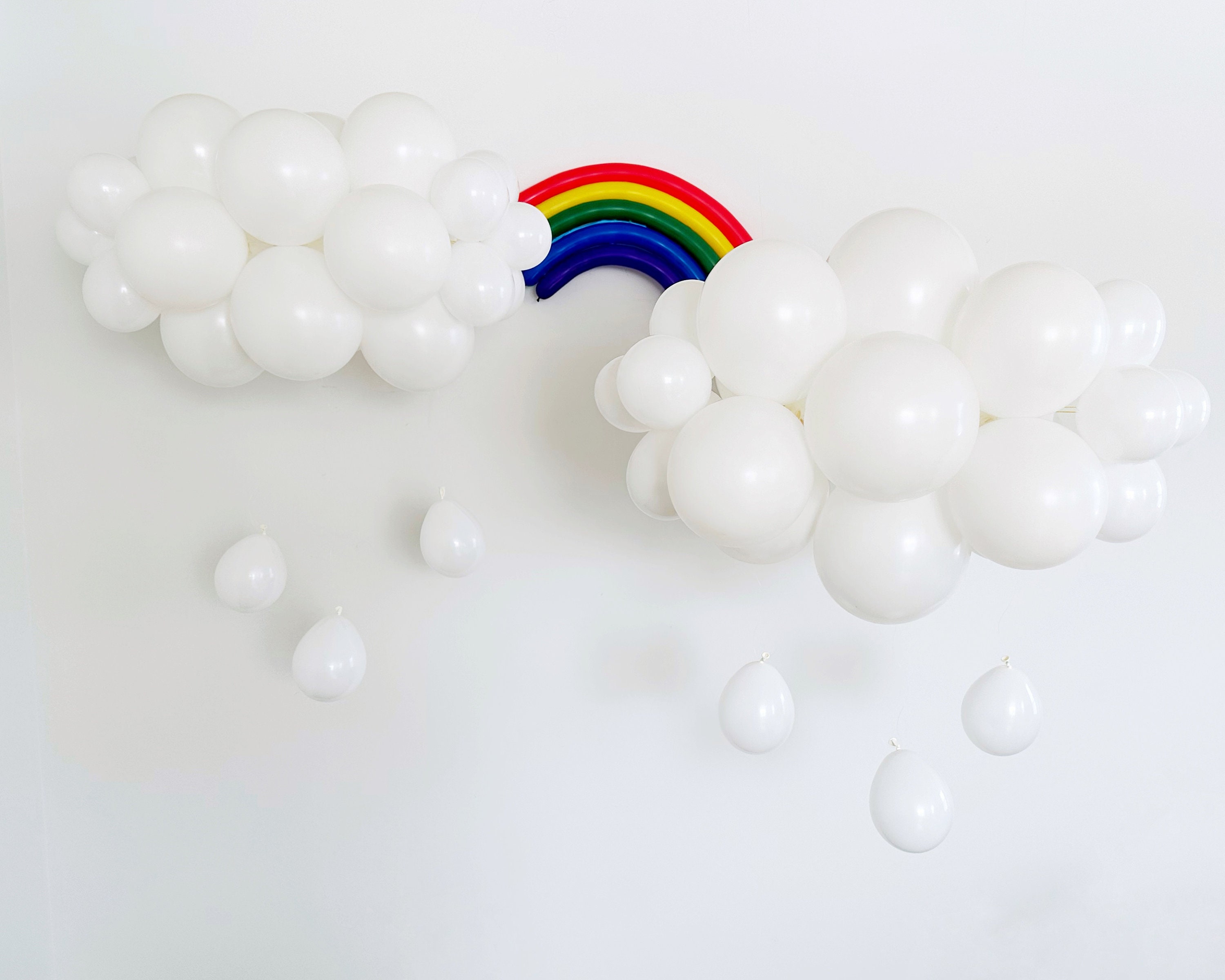 DIY White Cloud Balloon Garland Kit Baby Shower Ceiling Etsy