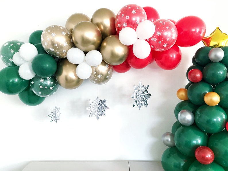 DIY Christmas Balloon Garland Kit Double Stuffed Etsy