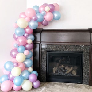 Pastel Balloon Garland Arch Kit, Rainbow Macaron Balloons, Easter Themed Birthday, Baby Shower, Bridal Shower, Wedding, Biodegradable