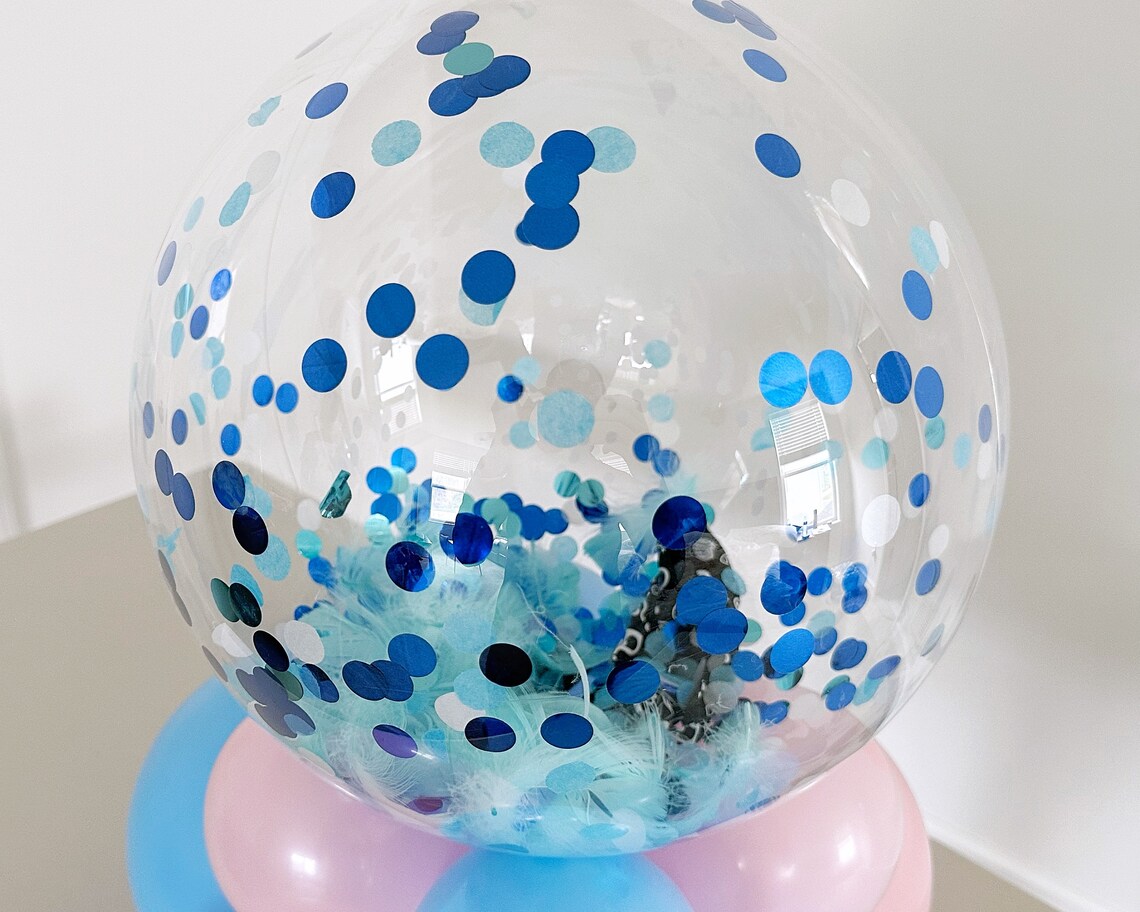 Civaner Gender Reveal Balloon Column Set - 114pc Bear Theme With 2m Stand