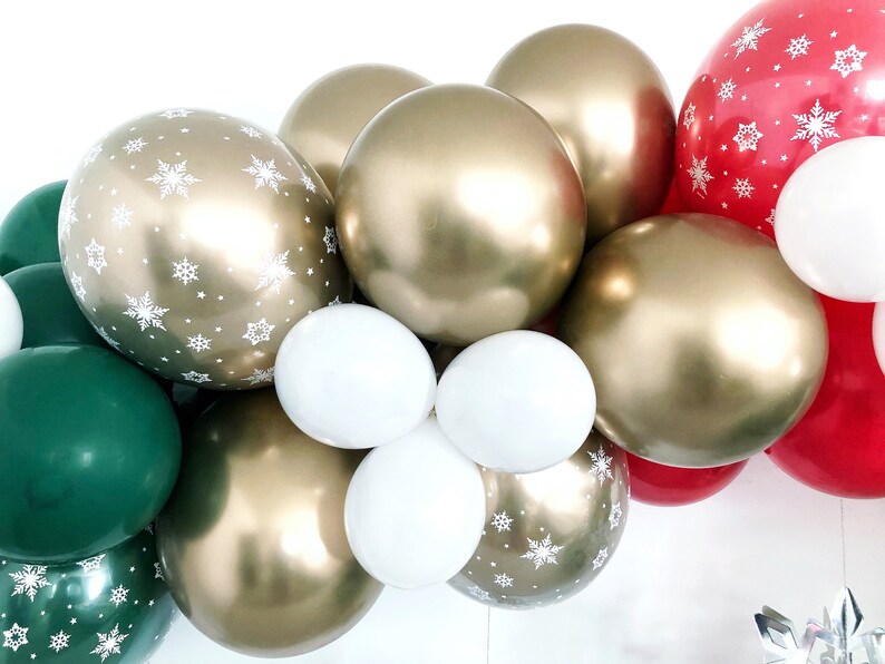 DIY Christmas Balloon Garland Kit Double Stuffed Etsy