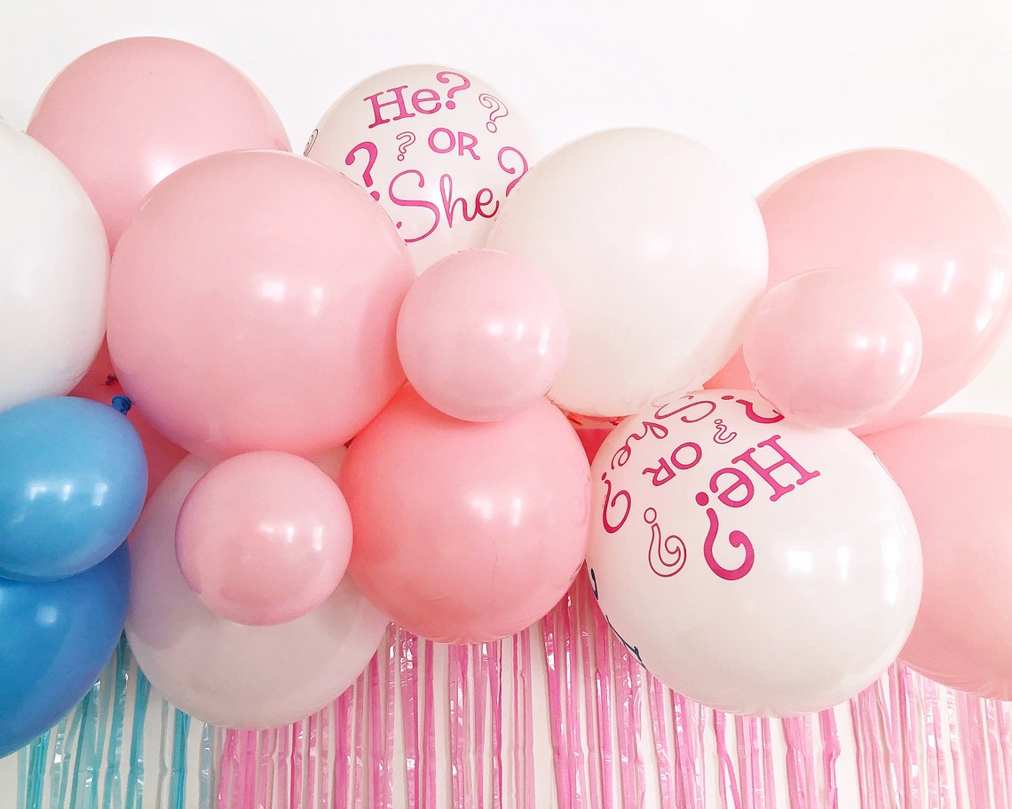 Gender Reveal Balloon Garland Kit DIY Gender Reveal Balloon Etsy