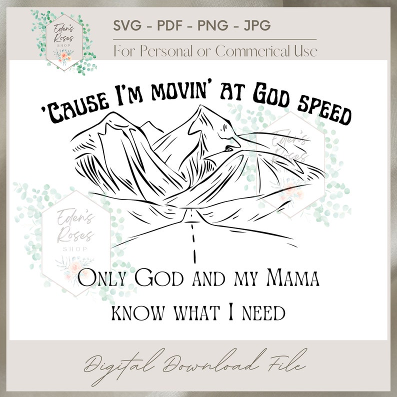 God Speed Digital Download | SVG | PNG | PDF | jpeg 