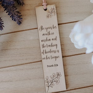 Proverbs 31 Bookmark | Christian Wooden Laser Engraved | Christian ...