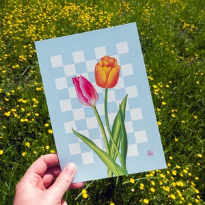 Tulpen vrolijke lente illustratie (A5) | digitale illustratie