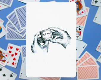 Alice in wonderland "Drink me" print | inkt illustration (10x15cm / 14,8 x 21 cm)
