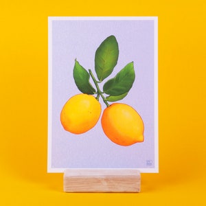 Zitronenfarbene Illustration (A6) | Grußkarte mit Umschlag