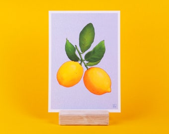 Lemon colorful illustration (A6) | postcard with envelope