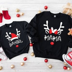 Personalised Christmas Sweaters, Family Sweatshirts Christmas, Uniform Family Holiday Outfit, Christmas Family Pyjamas for All