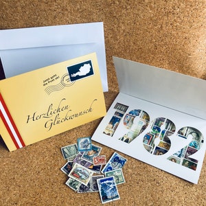 Biglietto di auguri Vintage Set Francobolli 1982