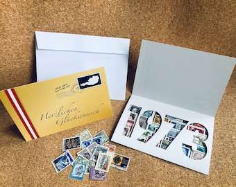 Greeting card Year set stamps 1973
