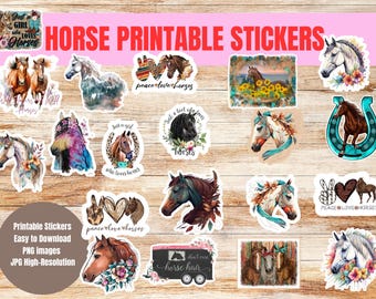 Boho Sticker für Pferde, Reiter, Planer (Digitaler Download)