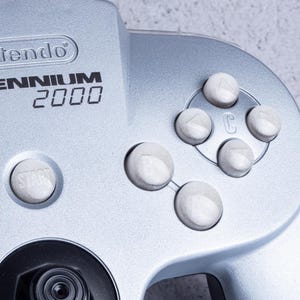Botones para el control de Nintendo 64 / Blanco degradado / AB Start C, D-PAD, L y R