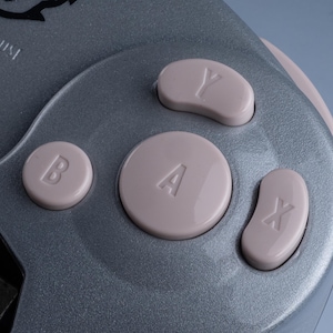 Set di pulsanti GameCube - Resina artigianale - ABXYSDZ - Mocha pastello