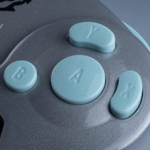 Set di pulsanti GameCube - Resina artigianale - ABXYSDZ - Blu pastello