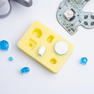 Einteilige Knopfform für Nintendo GameCube-Controller | Silikonform | Kunstharzknöpfe