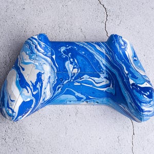 Carcasa inferior del mando de Xbox / Mármol oceánico / Pintada a medida