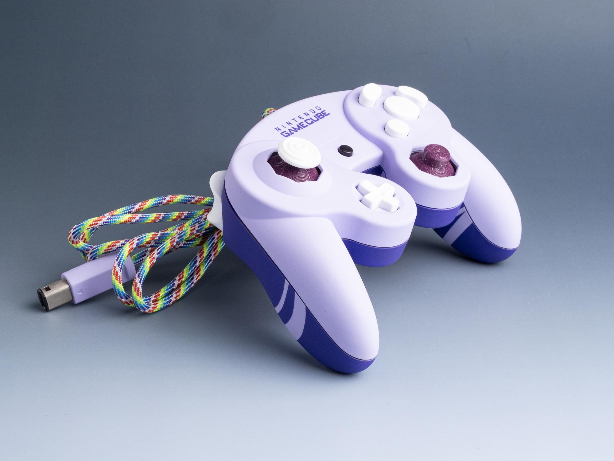 Custom Painted Official GameCube Controller /// Pastel Grape