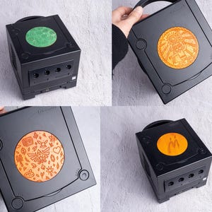 Joya personalizada para GameCube: Mod de placa frontal de madera para consola hecho a mano