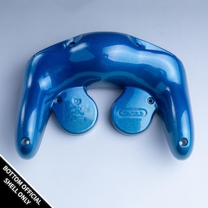 Custom GameCube Controller Bottom Shell: Deep Gloss Blue (OEM)