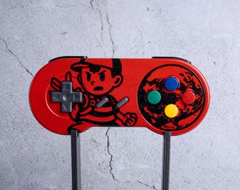 SNES Controller - Custom Painted - Wireless 8Bitdo SN30 - Mother / Earthbound