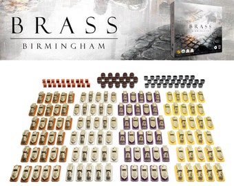 Brass Birmingham: alternative 3D Tokens Full set 185 pieces - original colors